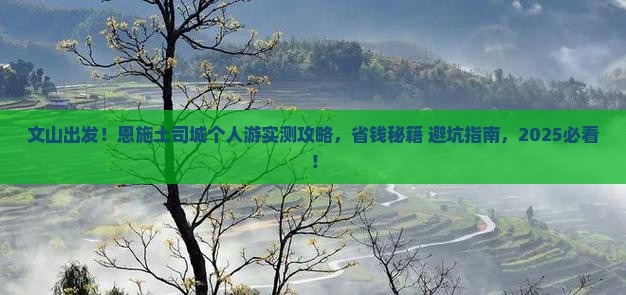 文山去恩施土司城个人游