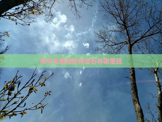 南平去恩施梭布垭石林哪里玩