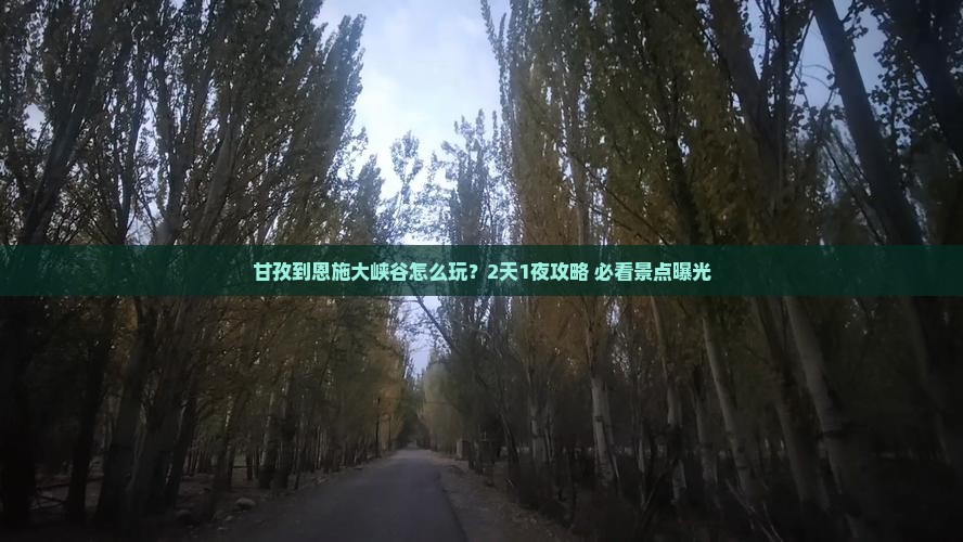 甘孜到恩施大峡谷门票