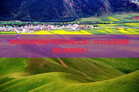 神农架去恩施梭布垭石林旅行社