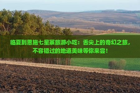 临夏到恩施七星寨旅游小吃