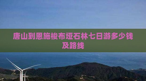 唐山到恩施梭布垭石林七日游