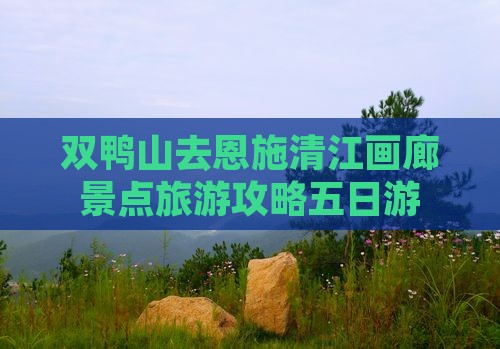 双鸭山去恩施清江画廊五日游