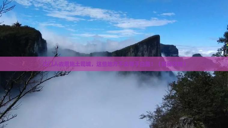 江门去恩施土司城必去地