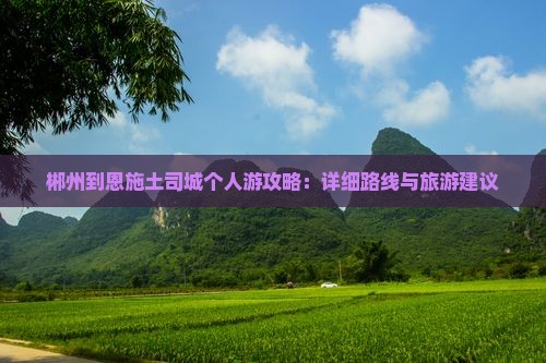 郴州到恩施土司城个人游