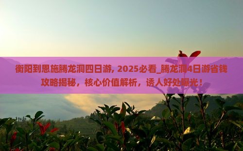 衡阳到恩施腾龙洞四日游