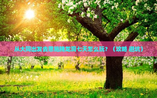 大同去恩施腾龙洞七日游