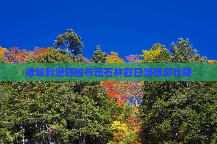 诸城到恩施梭布垭石林四日游 诸城到恩施梭布垭石林四日游