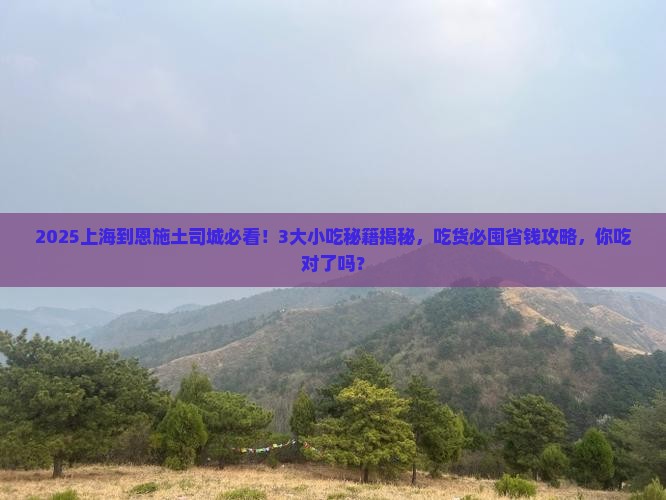 上海到恩施土司城旅游小吃