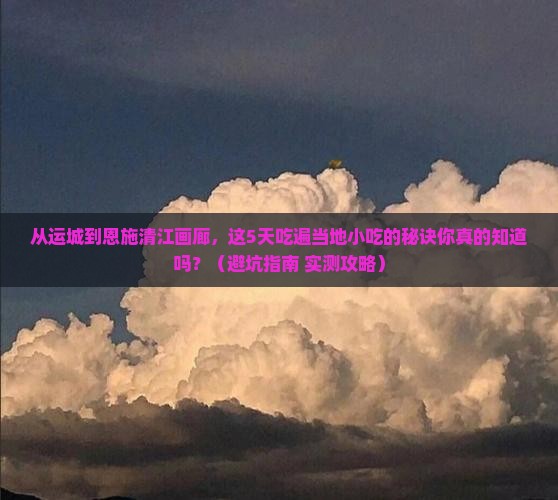 运城到恩施清江画廊旅游小吃