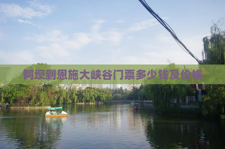 阿坝到恩施大峡谷门票