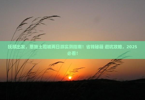 抚顺到恩施土司城二日游