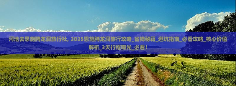 河池去恩施腾龙洞旅行社