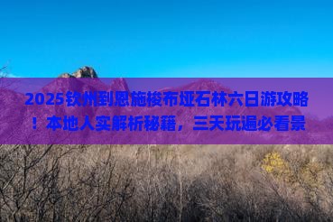 钦州到恩施梭布垭石林六日游