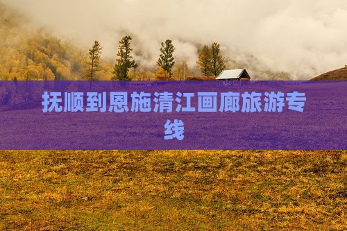 抚顺去恩施清江画廊旅行社