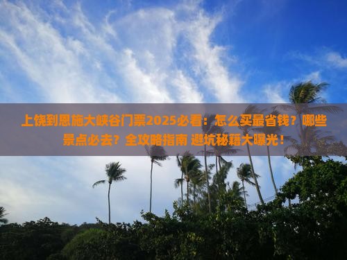 上饶到恩施大峡谷门票