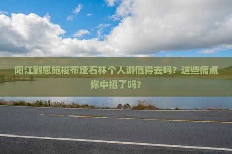 阳江到恩施梭布垭石林个人游