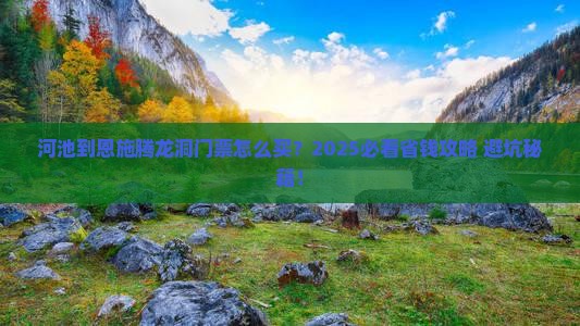 河池到恩施腾龙洞门票