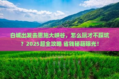 白城到恩施大峡谷旅行社