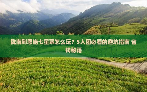 陇南到恩施七星寨团体旅游