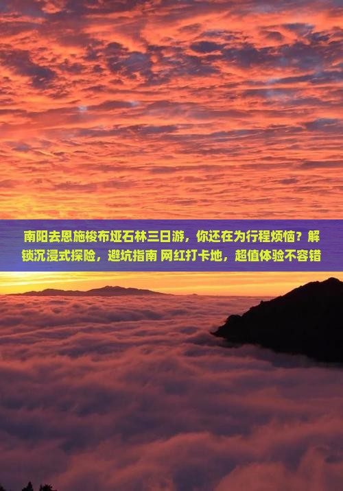 南阳去恩施梭布垭石林三日游