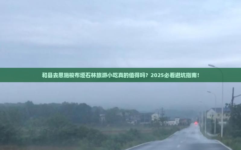 和县去恩施梭布垭石林旅游小吃