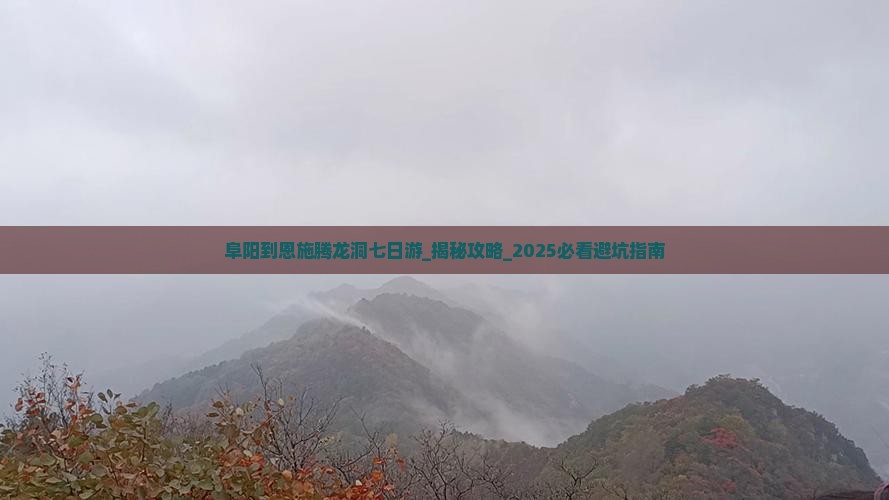 阜阳到恩施腾龙洞七日游