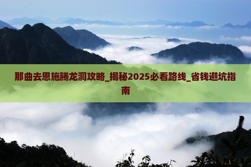 那曲去恩施腾龙洞攻略
