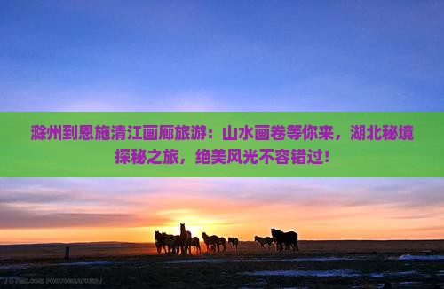 滁州到恩施清江画廊旅游