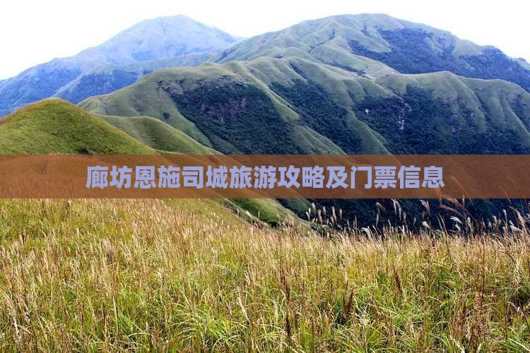 廊坊去恩施土司城门票