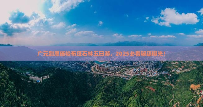 广元到恩施梭布垭石林五日游