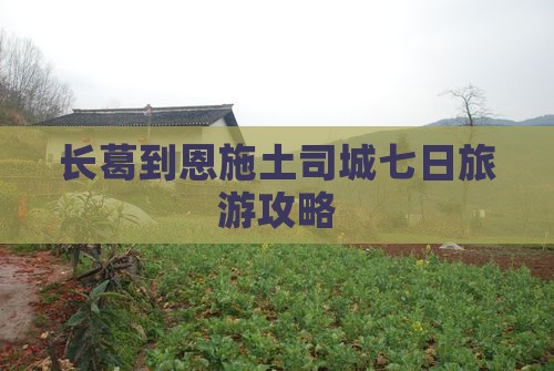 长葛到恩施土司城七日游