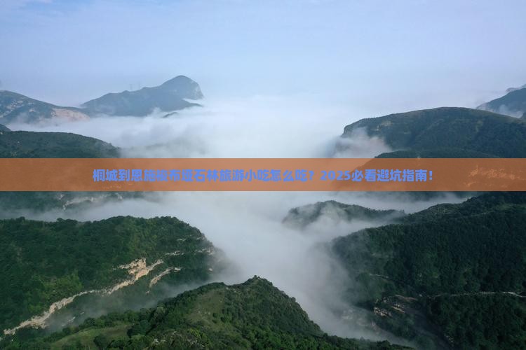 桐城到恩施梭布垭石林旅游小吃