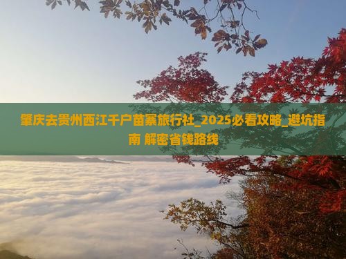肇庆去贵州西江千户苗寨旅行社