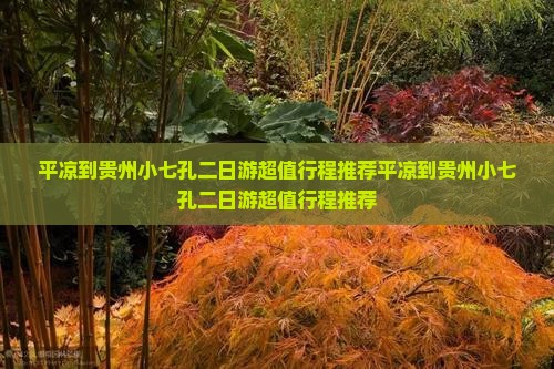 平凉到贵州小七孔二日游
