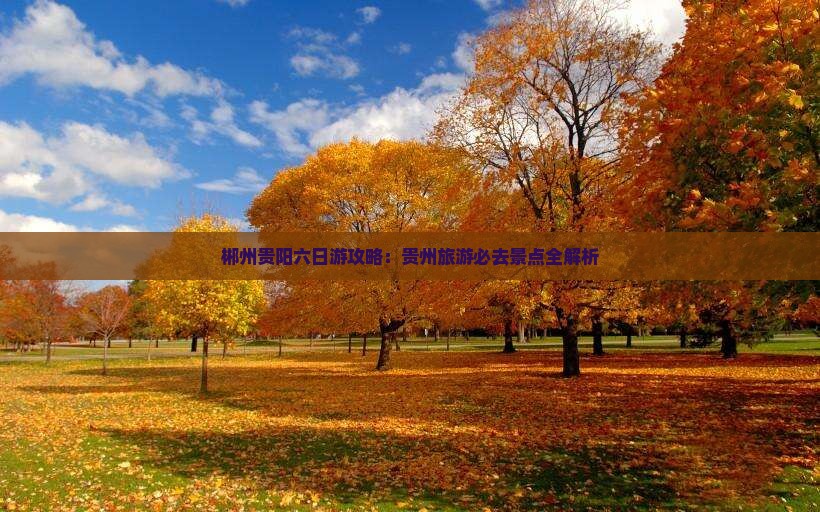 郴州去贵州贵阳六日游