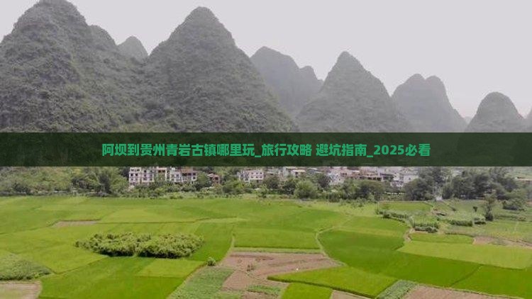 阿坝到贵州青岩古镇哪里玩