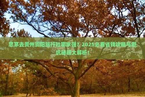 思茅去贵州贵阳旅行社