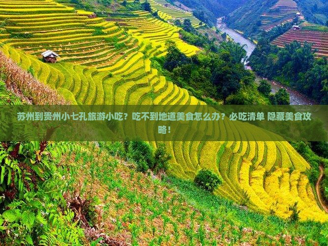苏州到贵州小七孔旅游小吃