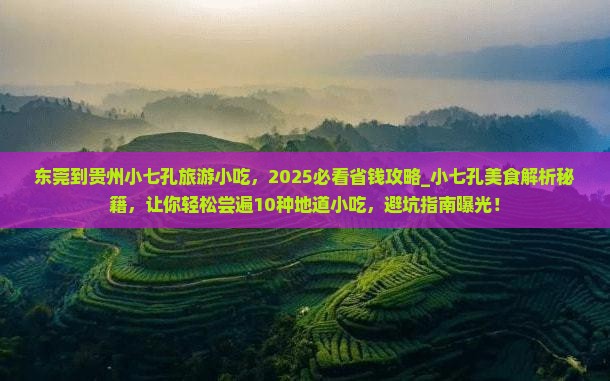 东莞到贵州小七孔旅游小吃