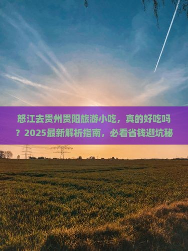 怒江去贵州贵阳旅游小吃
