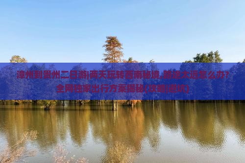 漳州到贵州二日游