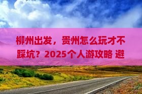 柳州到贵州个人游