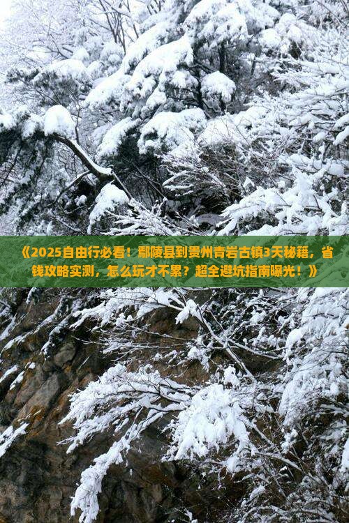 鄢陵县到贵州青岩古镇自由行