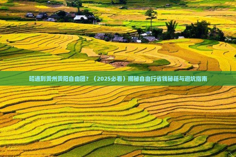 昭通到贵州贵阳自由团
