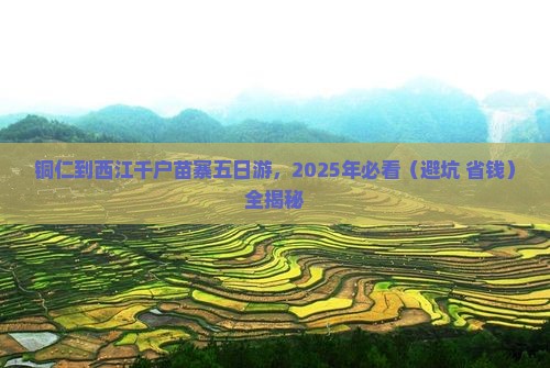 铜仁到贵州西江千户苗寨五日游