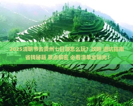清明节去贵州七日游