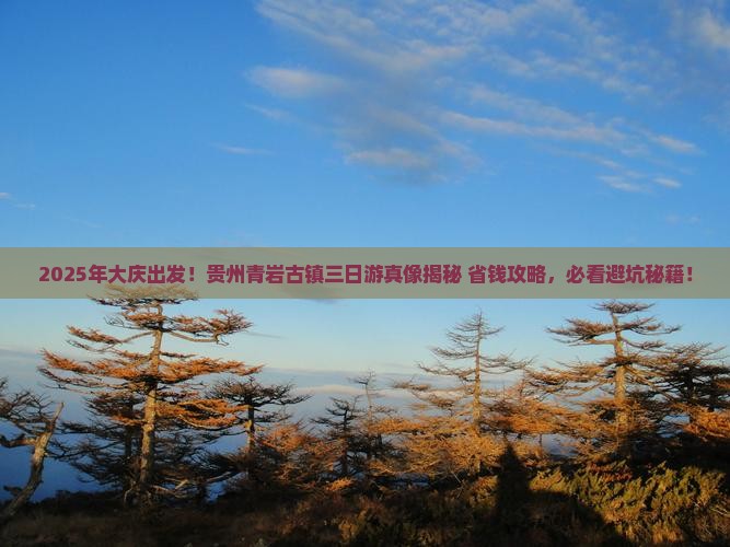 大庆到贵州青岩古镇三日游