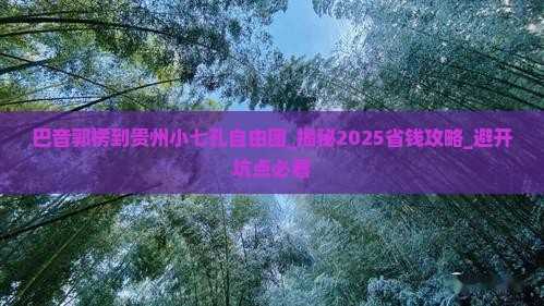 巴音郭楞到贵州小七孔自由团