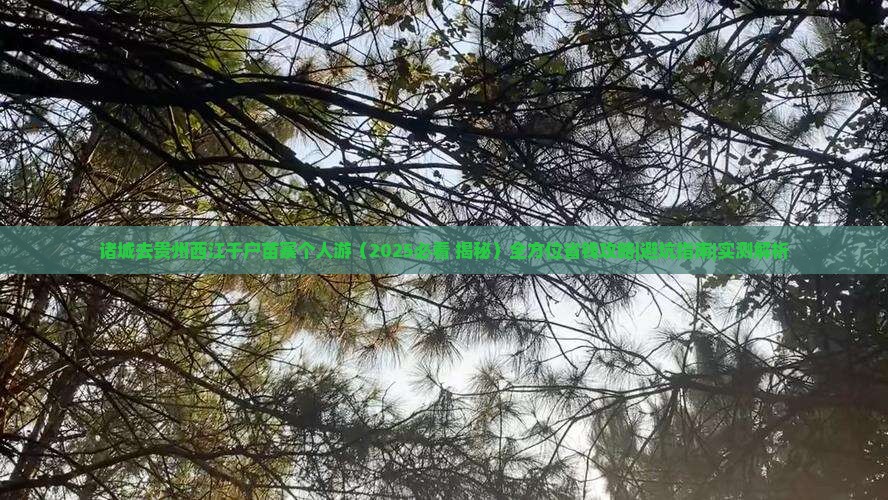 诸城去贵州西江千户苗寨个人游 诸城去贵州西江千户苗寨个人游
